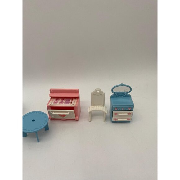Vintage 1980s Fisher Price Precious Places Doll House Furniture Lot - Picture 4 of 6